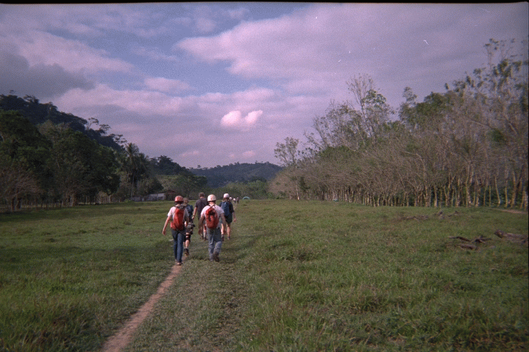 Walking to the cave
